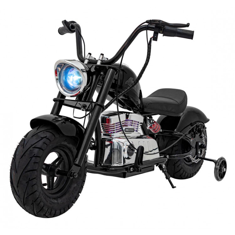Elektrická motorka Chopper Warrior - čierna